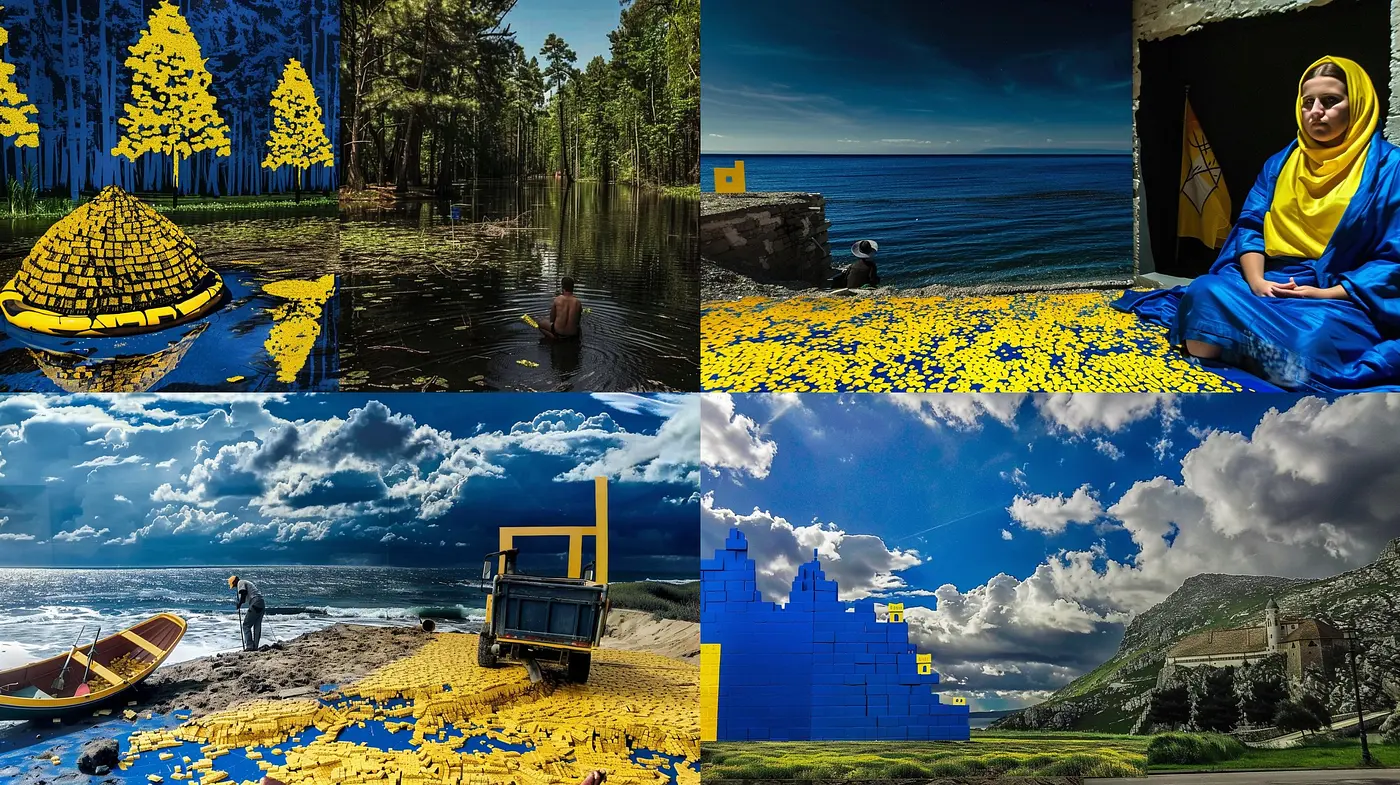 Ethereal Luminescence: A Study in Vibrant Yellow Contrasted with Muted Tones - Midjourney sref style
