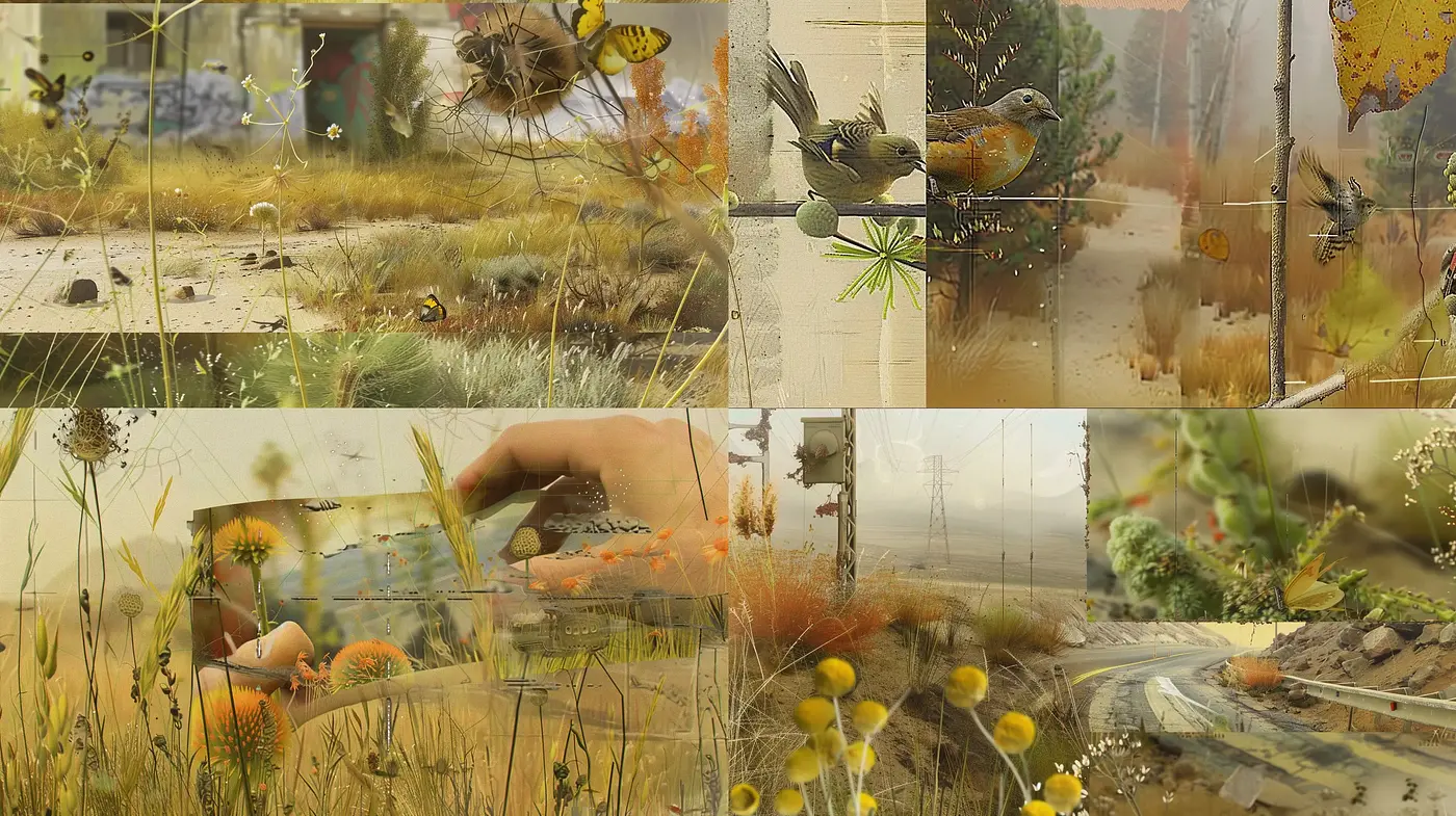 Whimsical Nature Symphony in Harmonized Earth Tones - Midjourney sref style