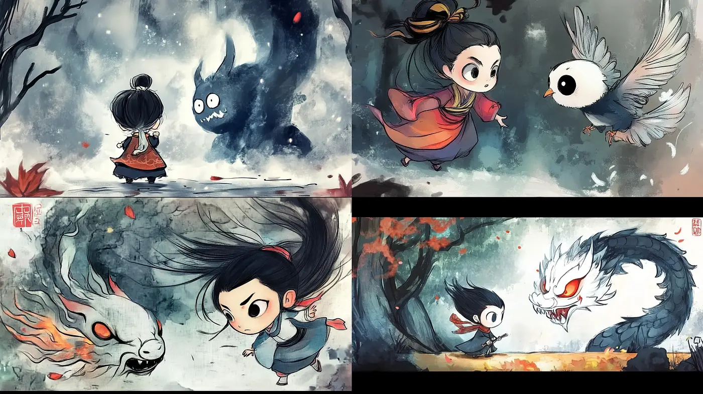 Enchanted Eastern Fables: A Whimsical Anime-Inspired Journey - Midjourney sref style