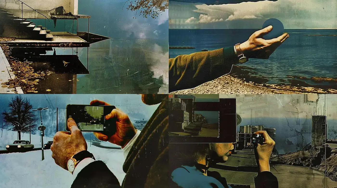 Surreal Vintage Collage with a Cinematic Flair - Midjourney sref style