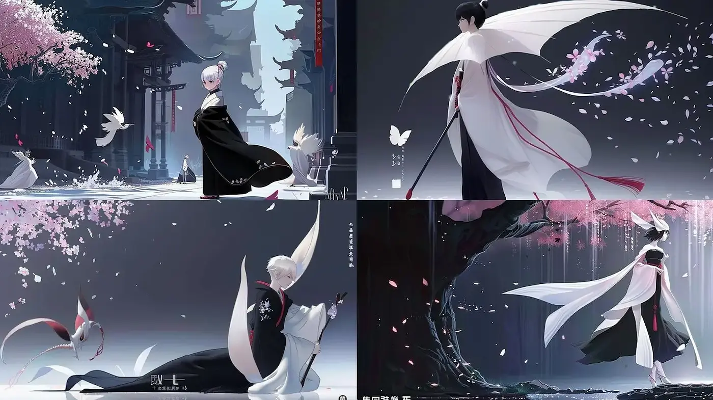 Elegant fantasy aesthetics with serene, ethereal characteristics - Midjourney sref style