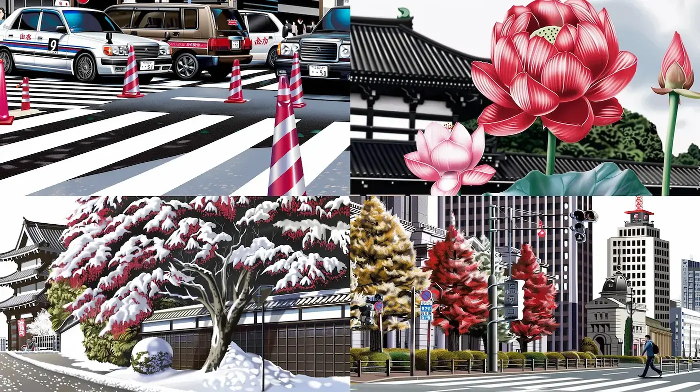 Consistent Synthetic Fusion of Japanese Imagery with Vibrant Comic Realism - Midjourney sref style