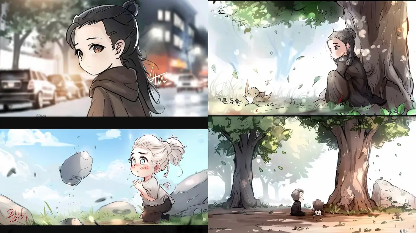 Charming Whimsical Cartoon Aesthetic with a Touch of Gentle Realism - Midjourney sref style