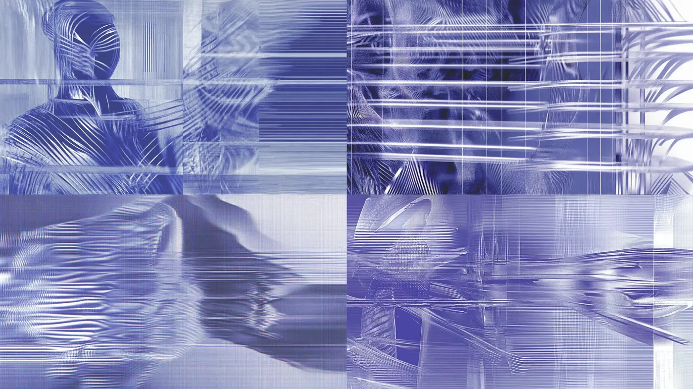 Abstract Digital Lattice: An Interplay of Light and Shadow - Midjourney sref style
