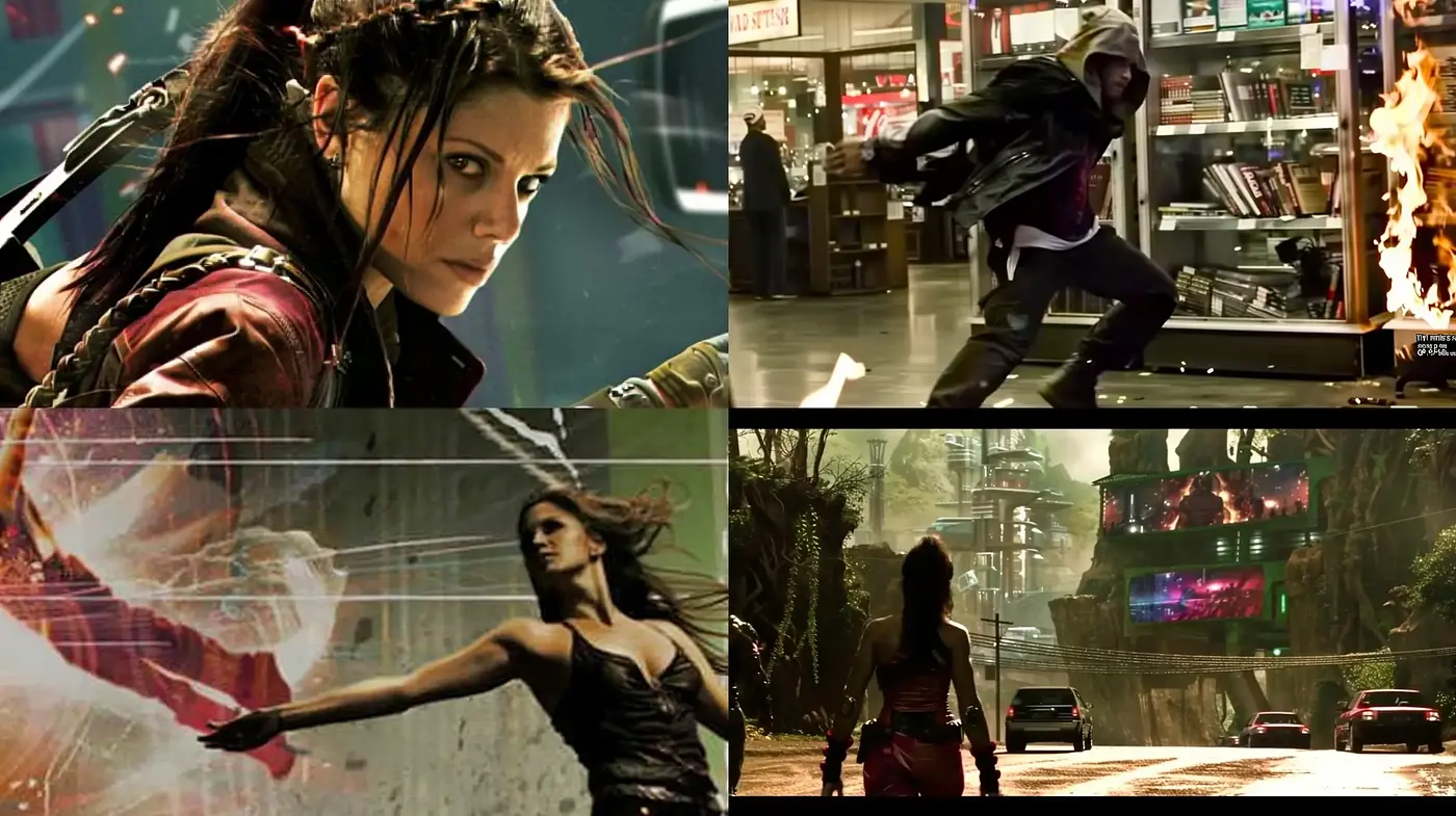 Cinematic Action-Infused Urban Grunge Aesthetic - Midjourney sref style