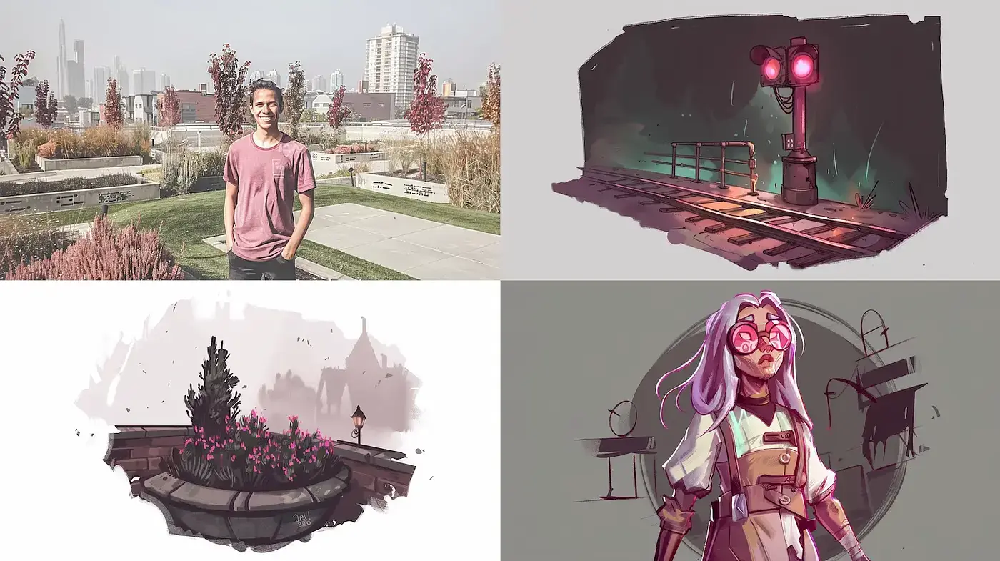 Consistent Visual Aesthetic with a Fusion of Realism and Stylized Illustration - Midjourney sref style