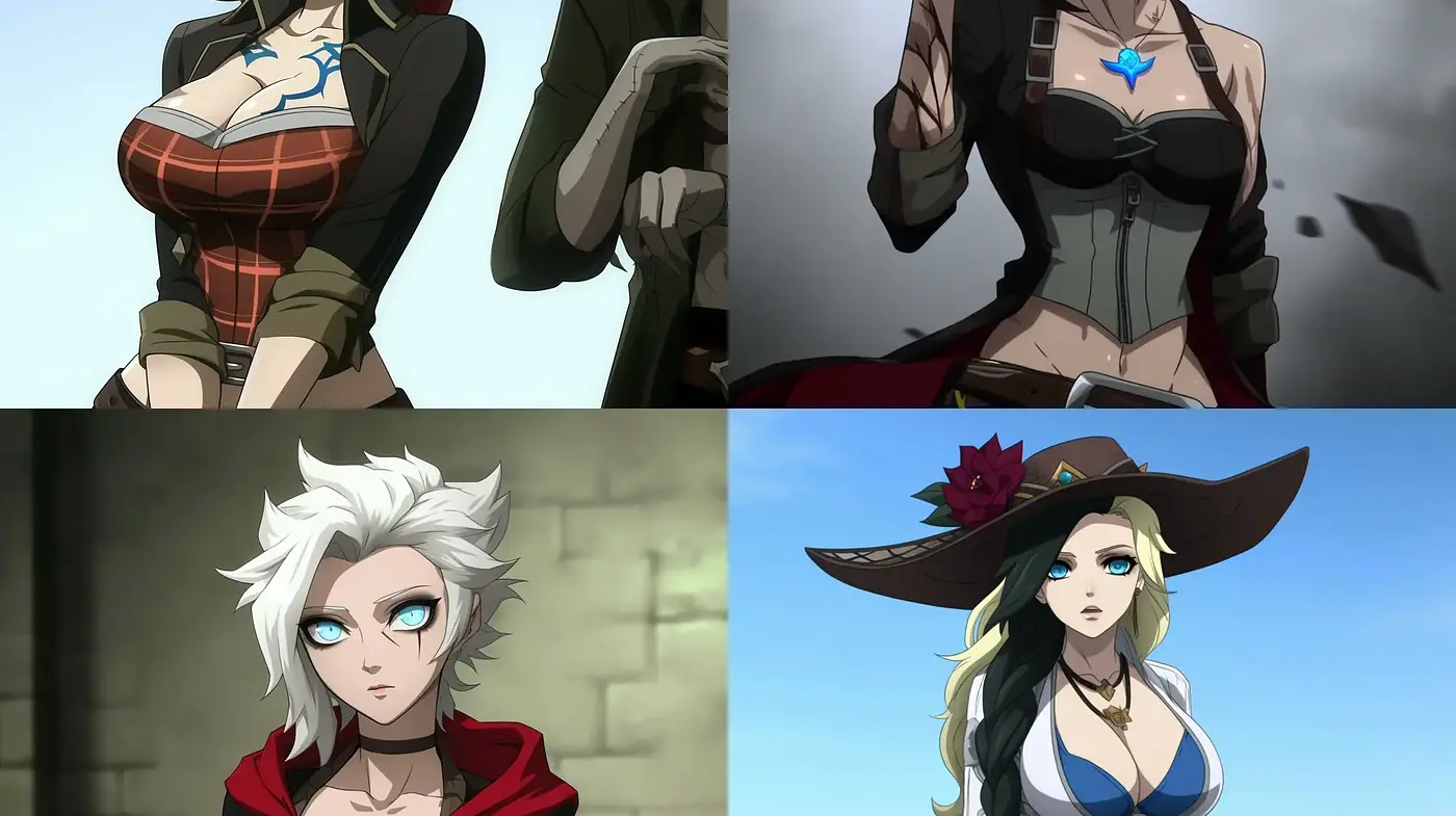 Dynamic Anime-Inspired Character Portraiture with a Modern Edge - Midjourney sref style