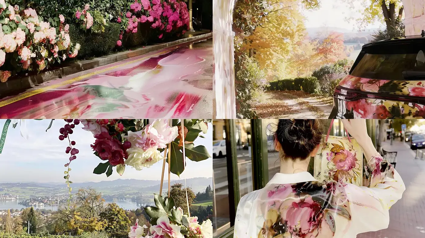 Lush and Whimsical Floral Vignettes Reflecting Natural Beauty and Serenity - Midjourney sref style