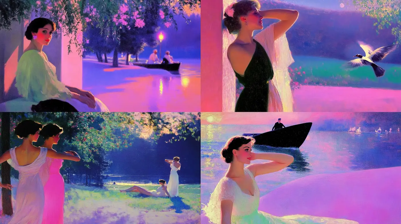 Twilight Reverie in Pastel Hues - Midjourney sref style