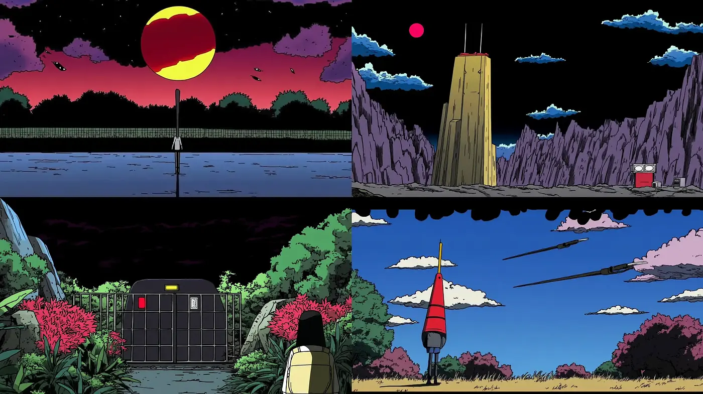 Ethereal Twilight in Stylized Animation - Midjourney sref style