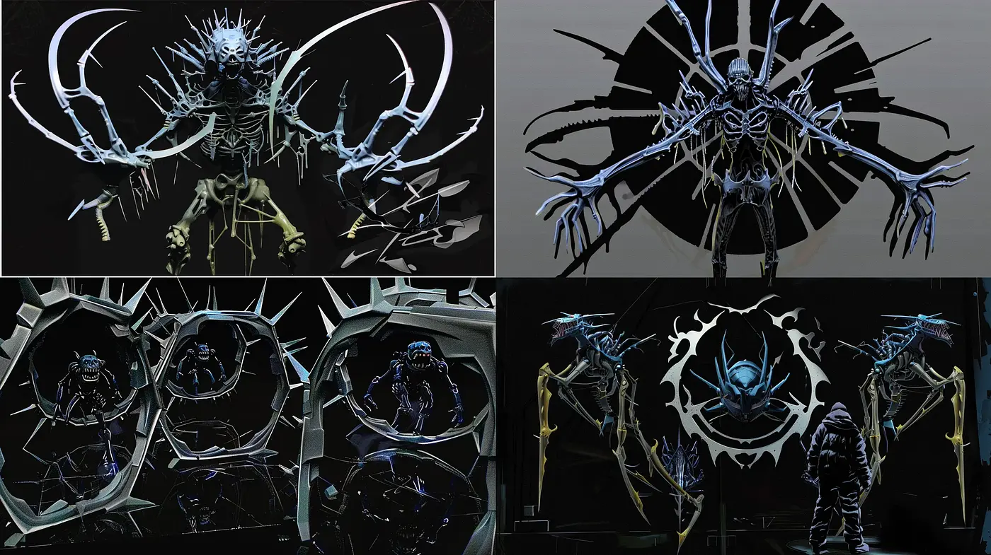 Ethereal Nocturne: A Fusion of Gothic Elements with Sci-Fi Aesthetic - Midjourney sref style
