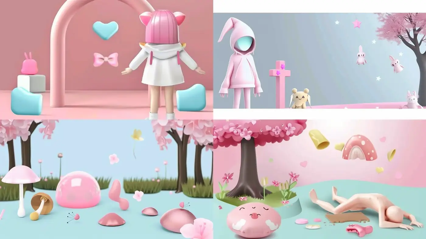 Pastel Dreamscape with Surreal Overtones - Midjourney sref style