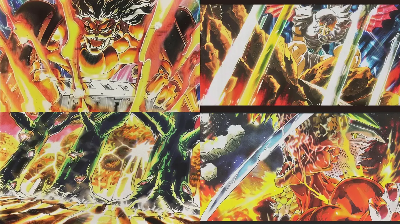 Energetic Blaze of Dynamic Manga Illustrative Artistry - Midjourney sref style