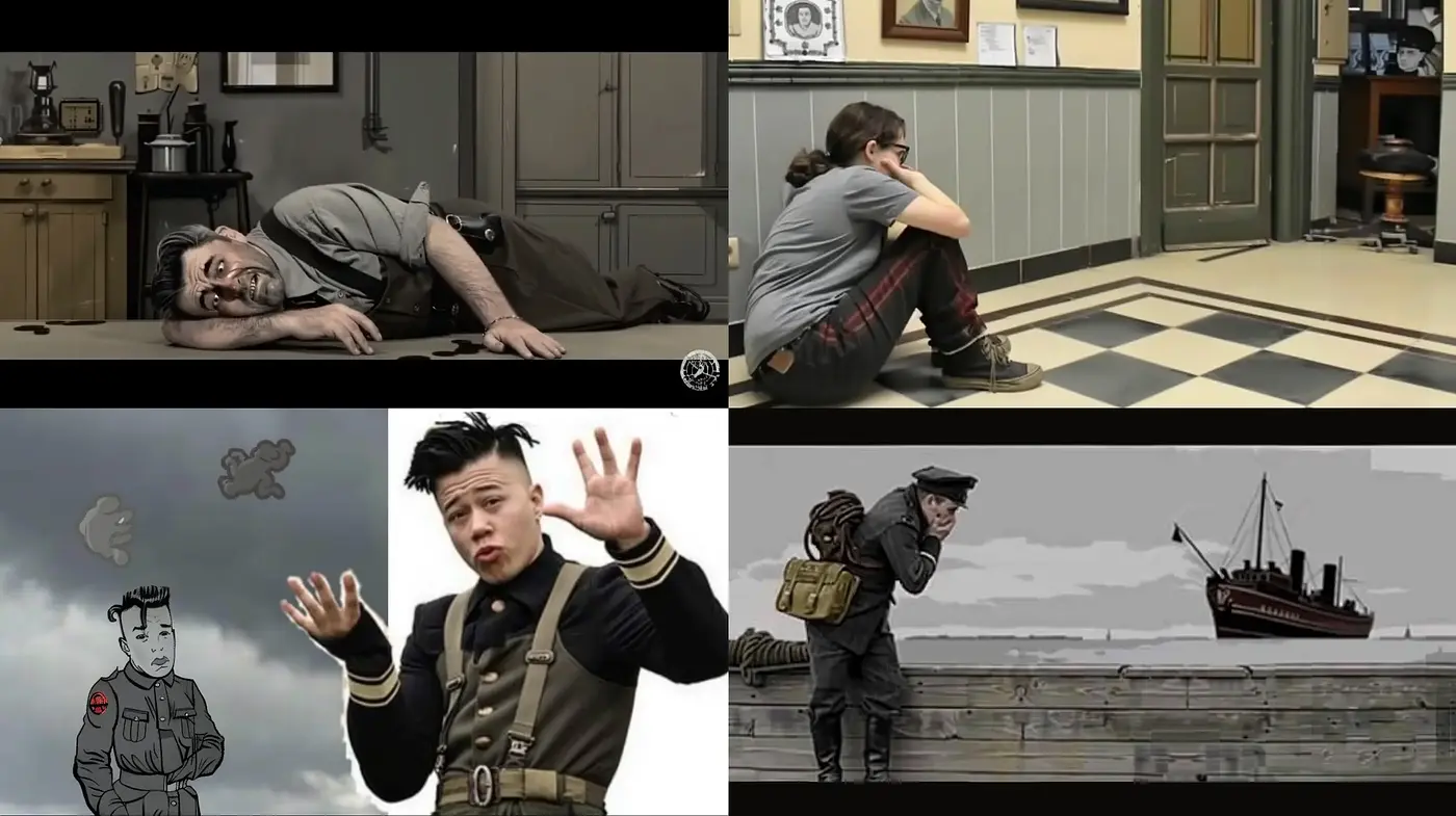 Melancholic Sepia-Toned Vignettes with a Modern Graphic Novel Flair - Midjourney sref style
