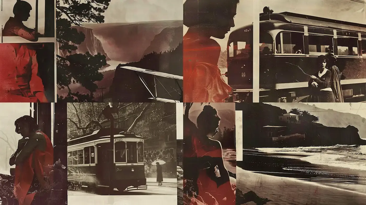Evocative blend of vintage aesthetics and cinematic storytelling - Midjourney sref style
