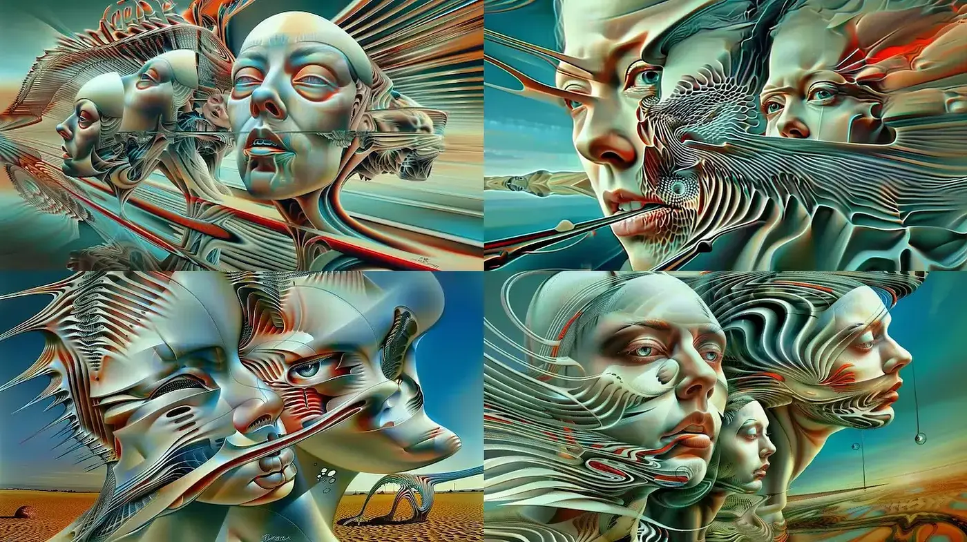 Surreal Digital Streams of Consciousness - Midjourney sref style