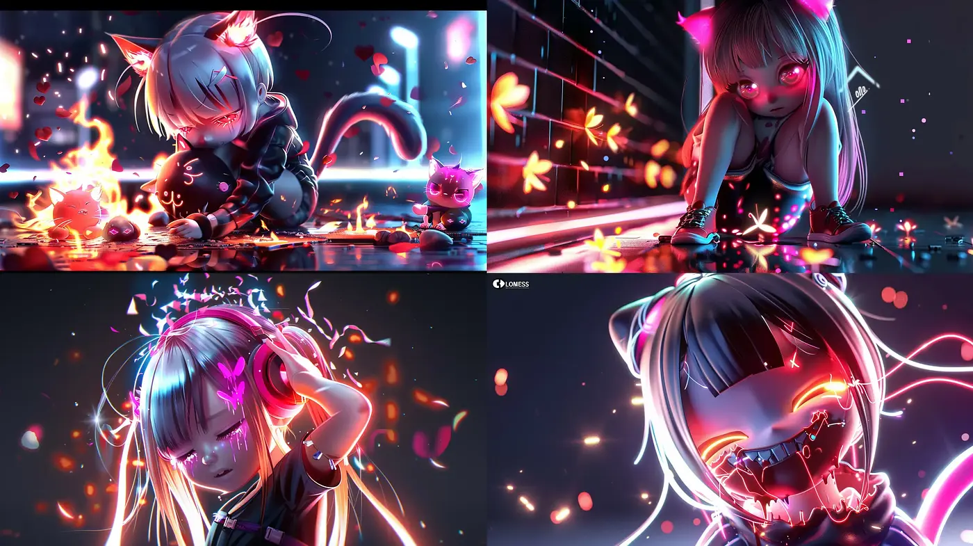 Neon Genesis: Cybernetic Anime Dreamscape - Midjourney sref style