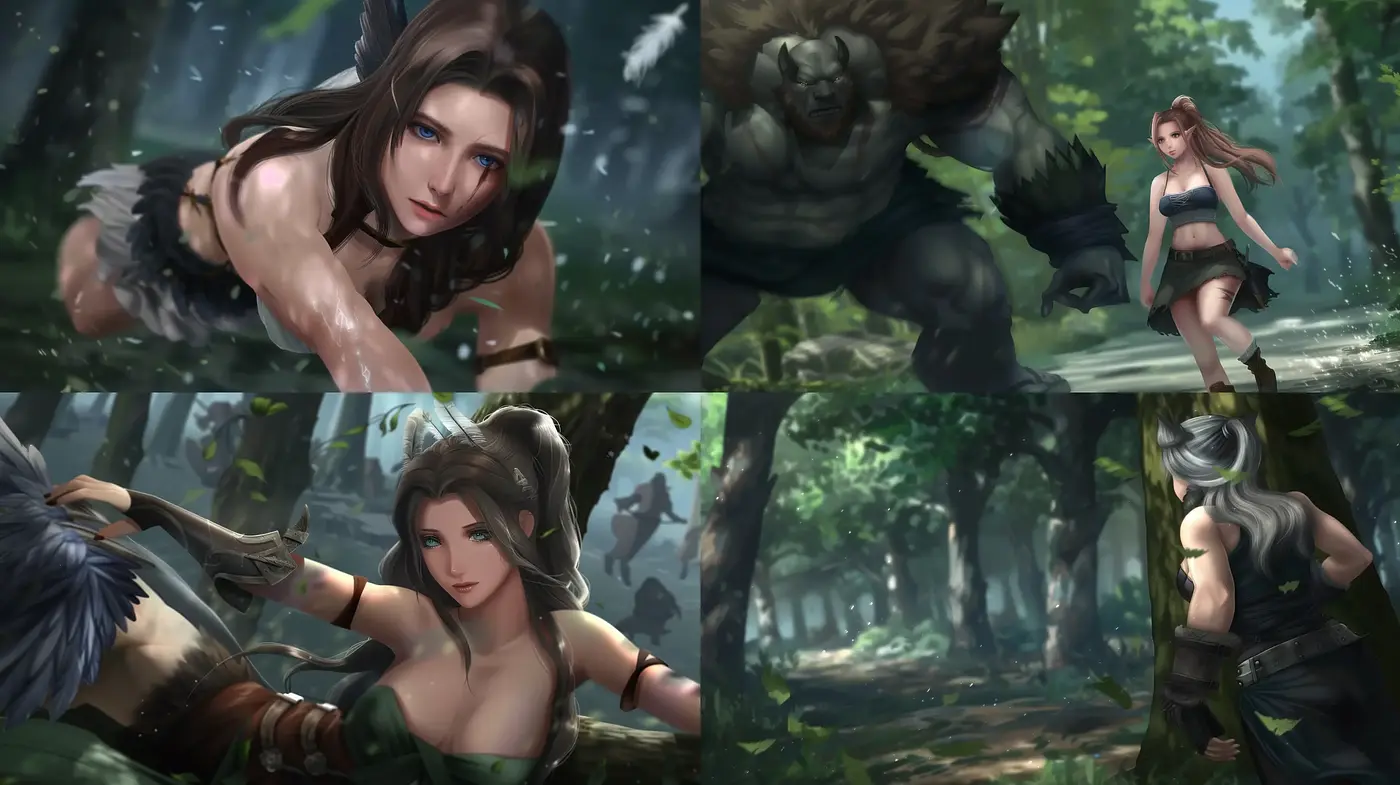 Enchanted Realism in a Mythical Forest - Midjourney sref style