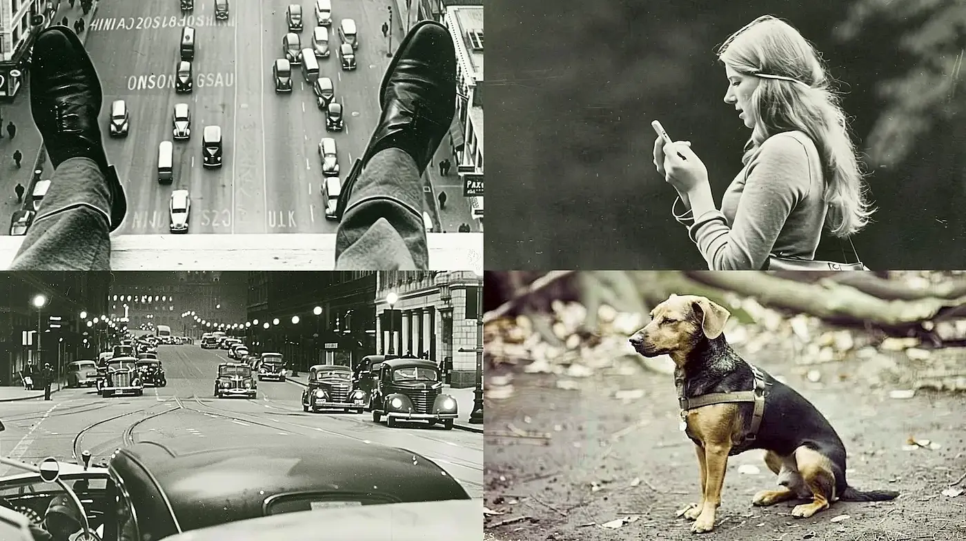 Nostalgic monochrome visual storytelling with a vintage essence - Midjourney sref style