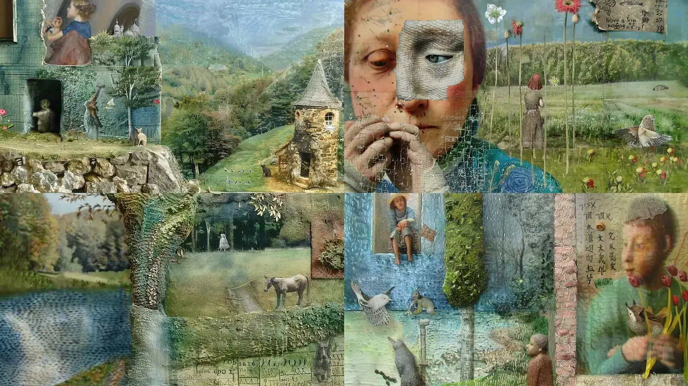 Intricate Surreal Landscapes with a Whimsical Touch - Midjourney sref style