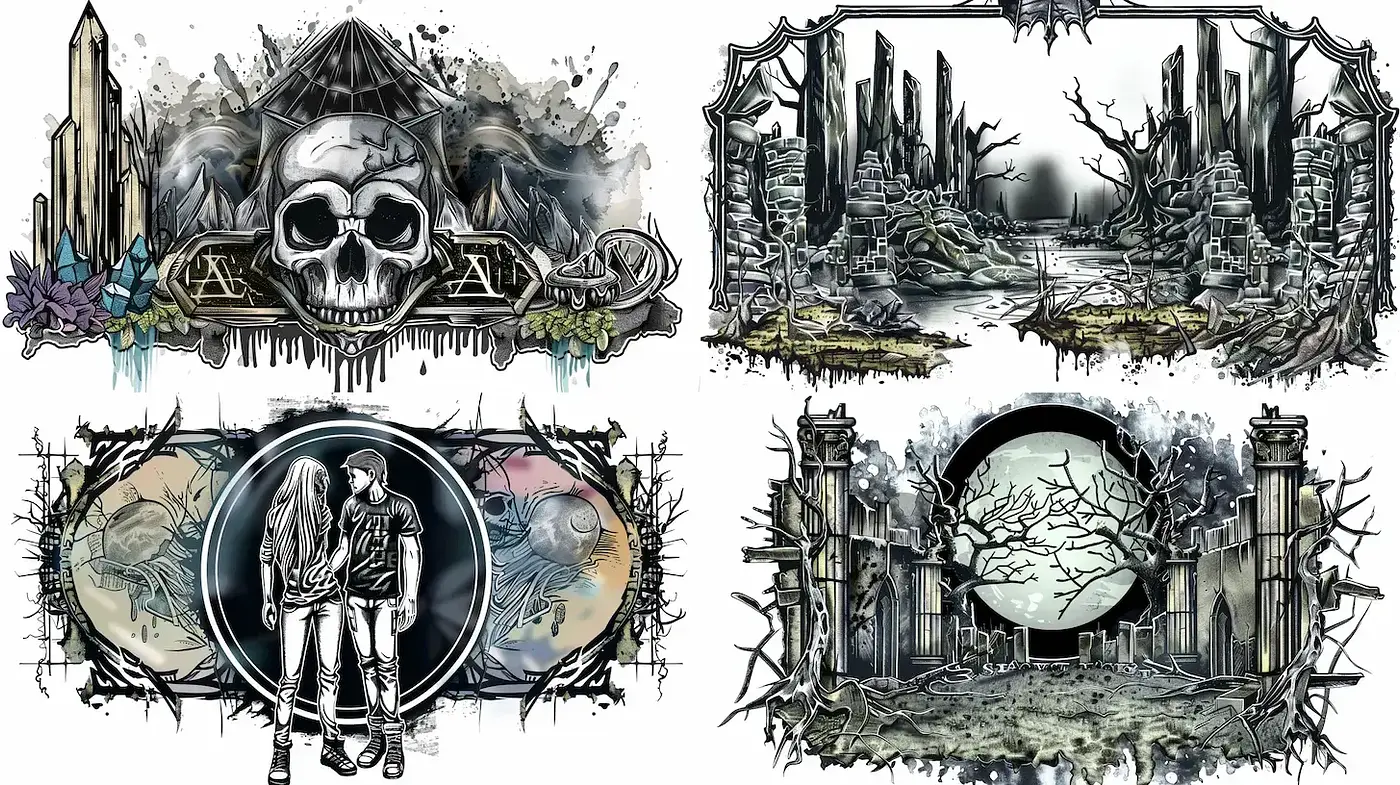 Dramatically Intricate Dark Surrealism with Ethereal Elements - Midjourney sref style