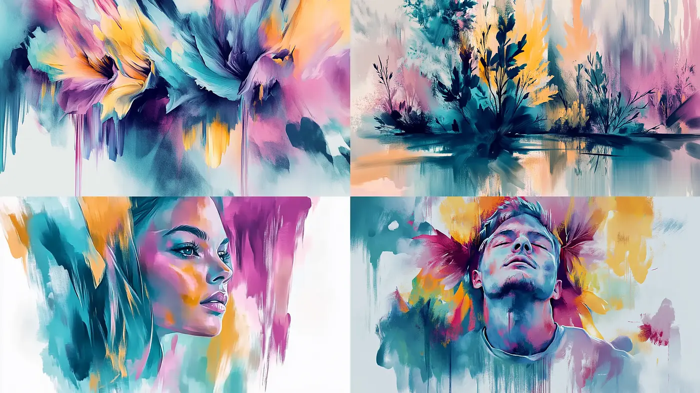 Ethereal Dreamscapes and Vibrant Brushstrokes - Midjourney sref style