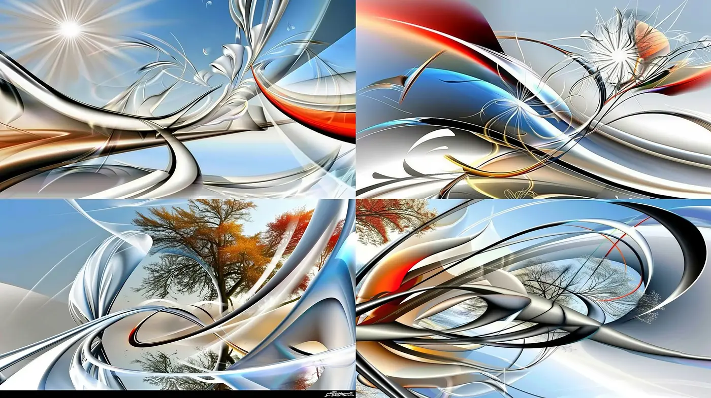 Ethereal Fluidity in Abstract Metallic Textures - Midjourney sref style