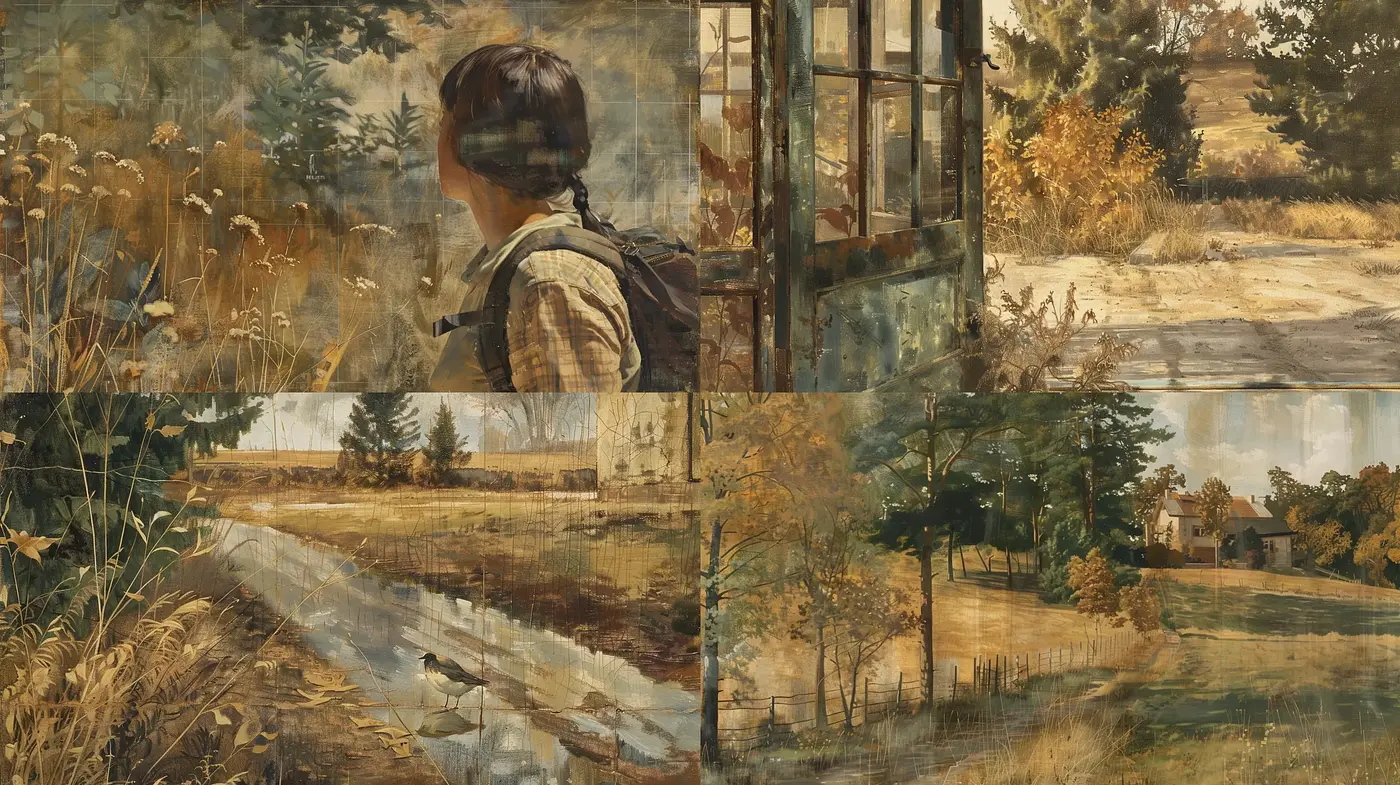Rustic Serenity in Brush Strokes: A Harmonious Blend of Nature and Textured Impressionism - Midjourney sref style