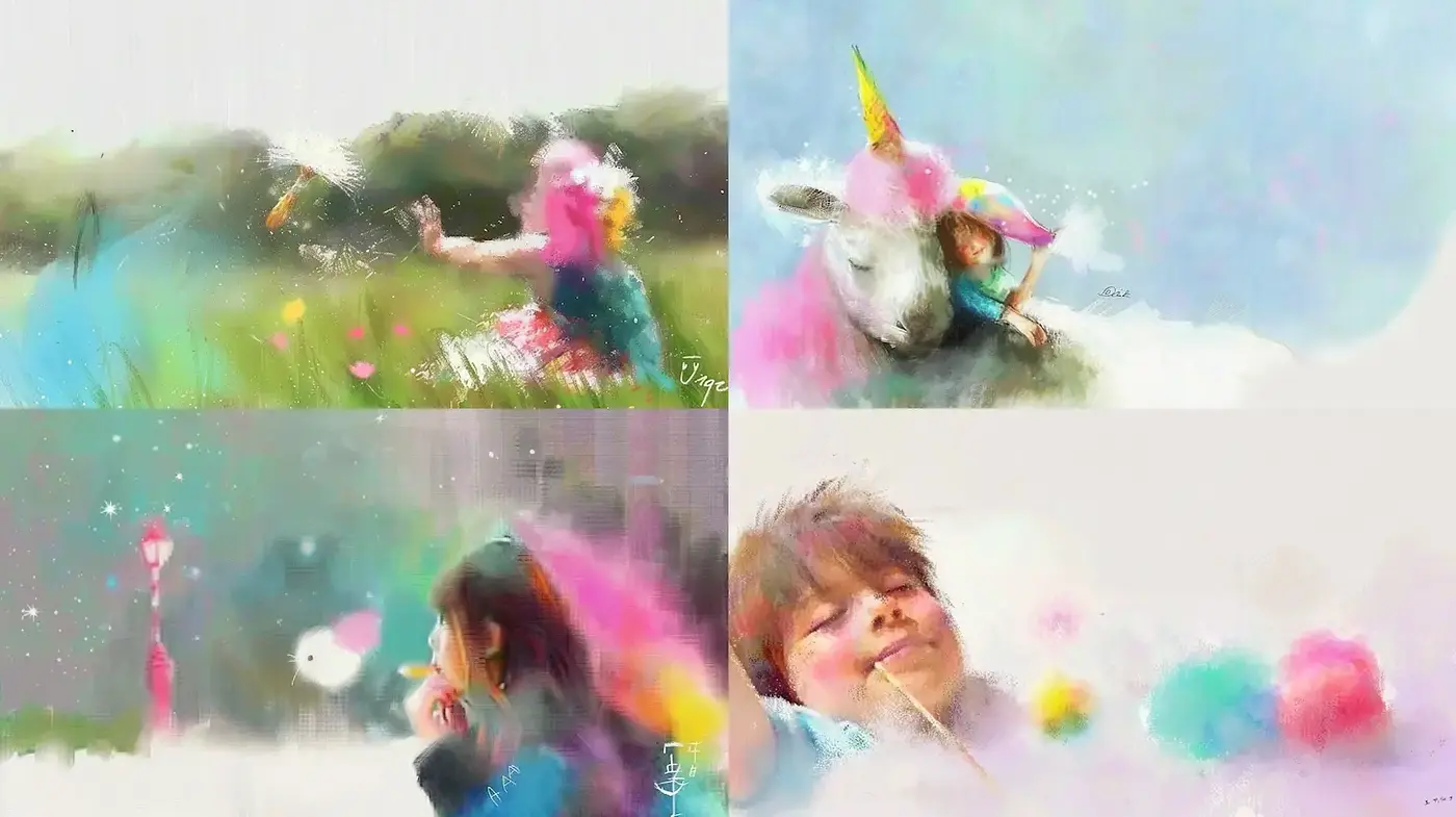 Whimsical and Dreamlike Artistic Exploration with a Soft Palette - Midjourney sref style