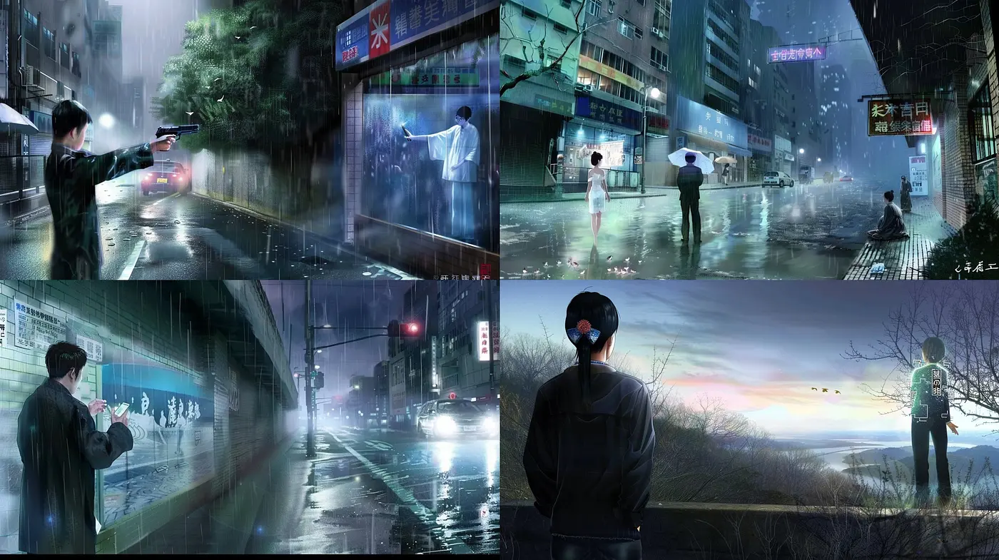 Ethereal Nocturne: A Fusion of Cyberpunk and Photorealism - Midjourney sref style