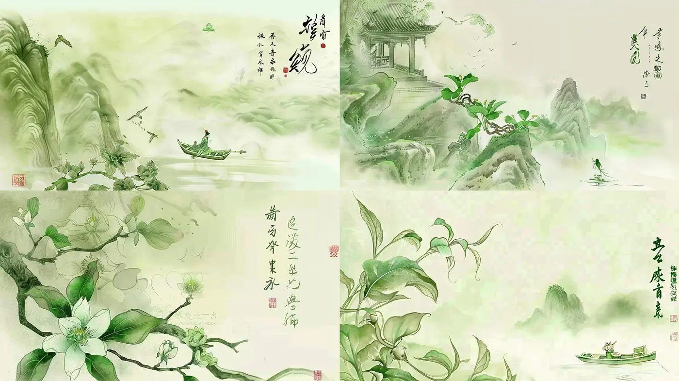 Misty Dreamscape: A Homage to Tranquil Traditional East Asian Ink Wash Painting - Midjourney sref style