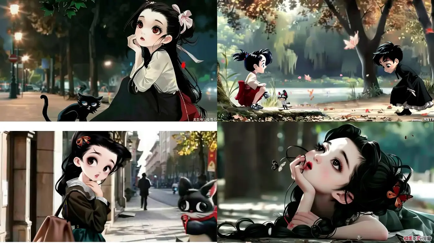 Whimsical Anime-Inspired Illustrations with Vibrant Urban Backdrops - Midjourney sref style