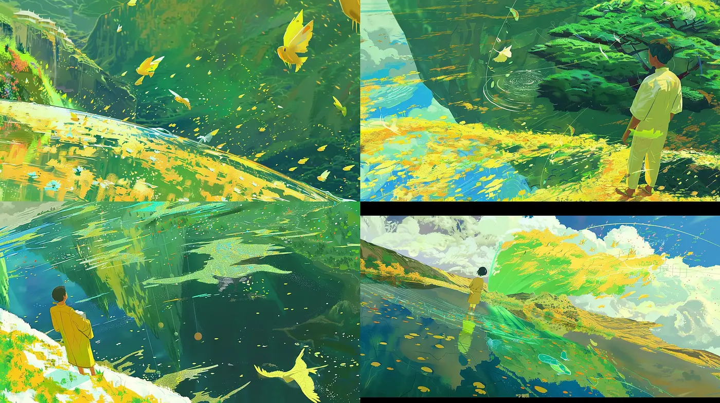 Luminous Impressionist Dreamscape Painting - Midjourney sref style