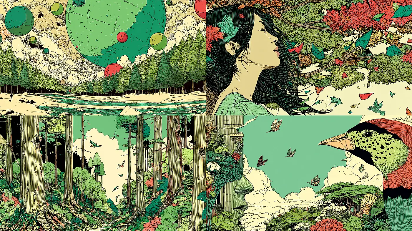 Captivating Nature Exploration with Vibrant Detailing - Midjourney sref style