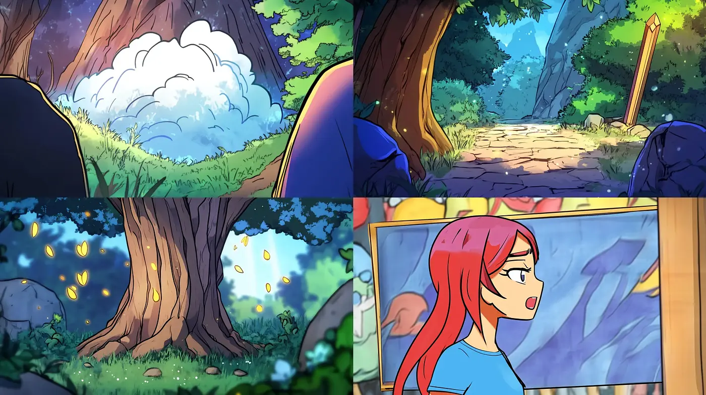 Vibrant Storybook Escapades: A Journey Through Enchanted Comic-Style Vistas - Midjourney sref style