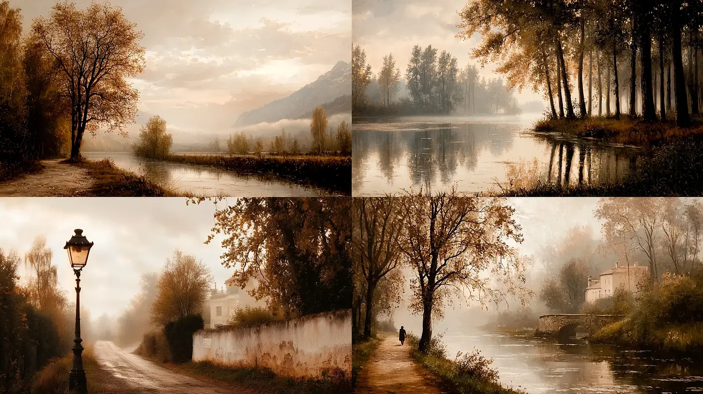 Ethereal Dawn: A Consistent Vision of Serene Landscapes - Midjourney sref style