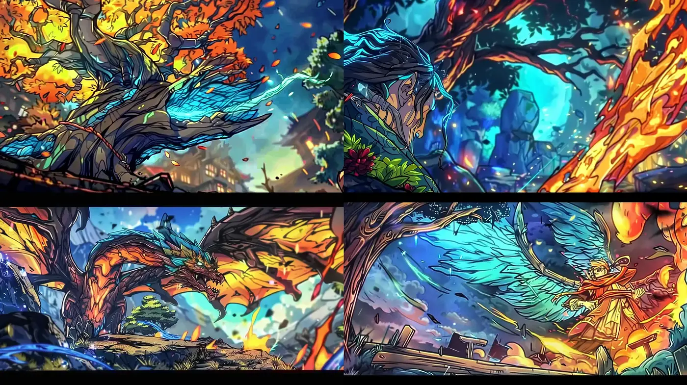 Vibrant Strokes of Fantastical Euphoria - Midjourney sref style