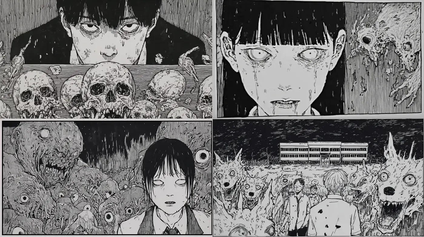 Dark, unsettling graphic novel aesthetic with intense emotional undertones - Midjourney sref style