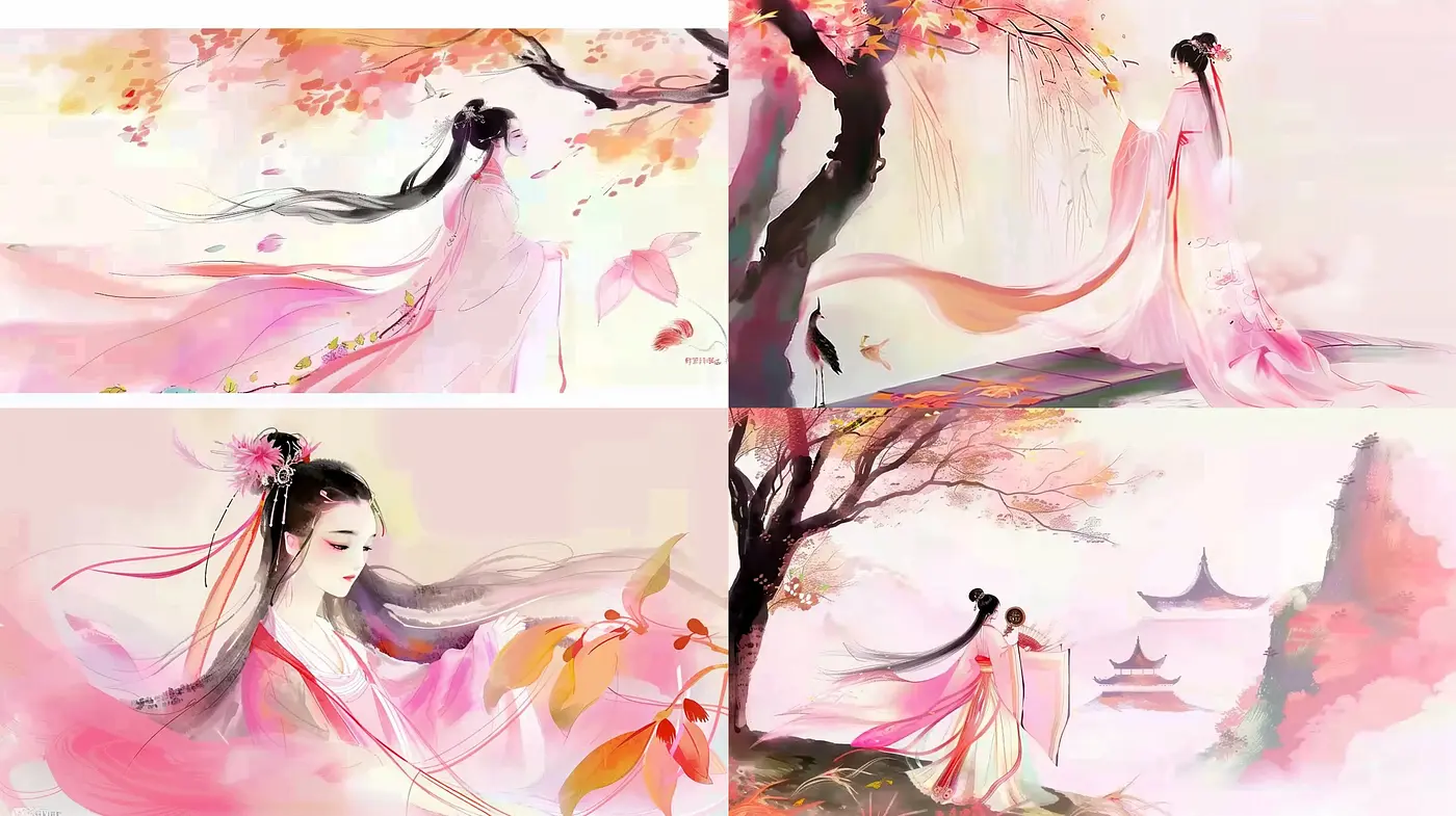 Ethereal Brushwork Harmony: A Fusion of Pastel Impressions and Asian Elegance - Midjourney sref style