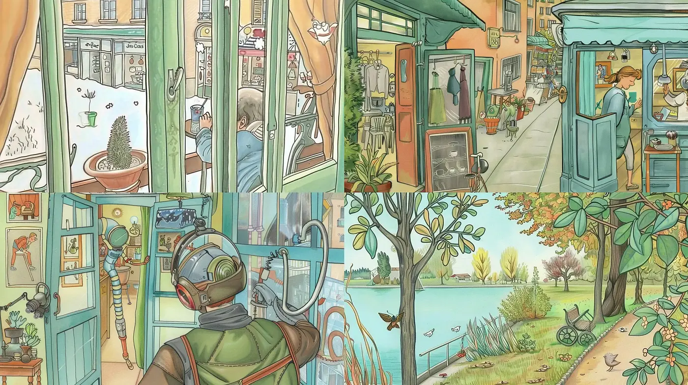 Whimsical Storybook Illustrations with Pastel Overtones - Midjourney sref style
