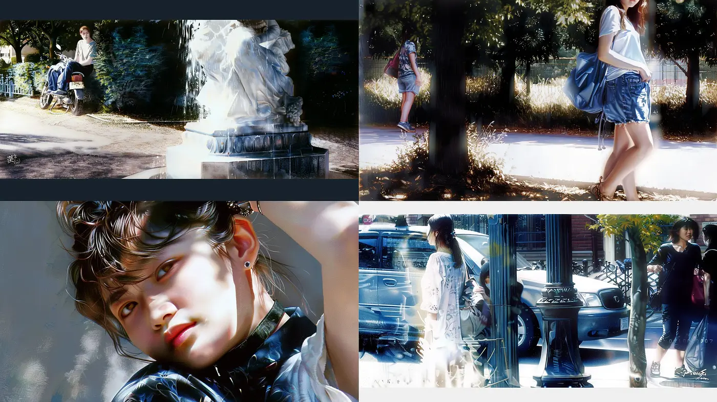 Luminous Daydream: A Meld of Photorealism and Dreamy Impressionism - Midjourney sref style