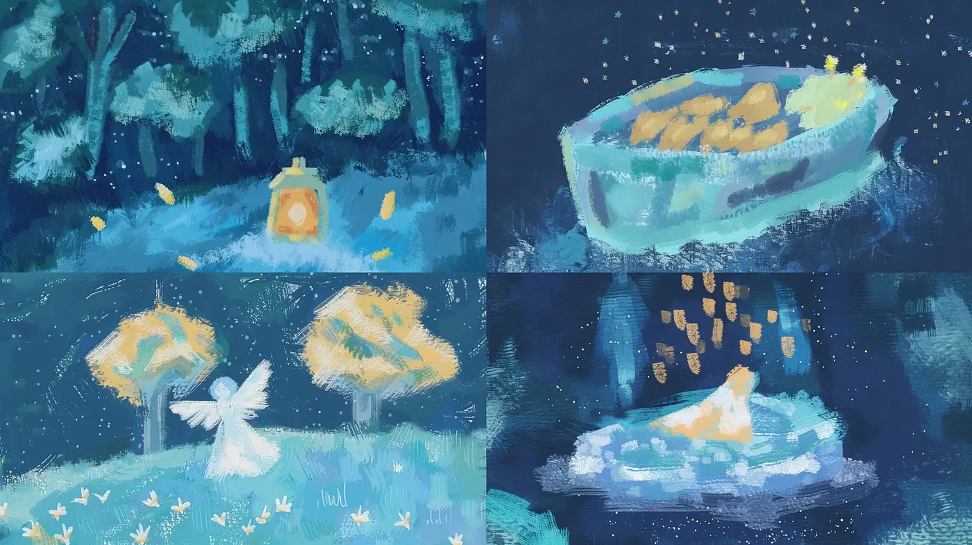 Ethereal Nocturnes in Impasto Hues: A Study of Nature’s Enchantment - Midjourney sref style