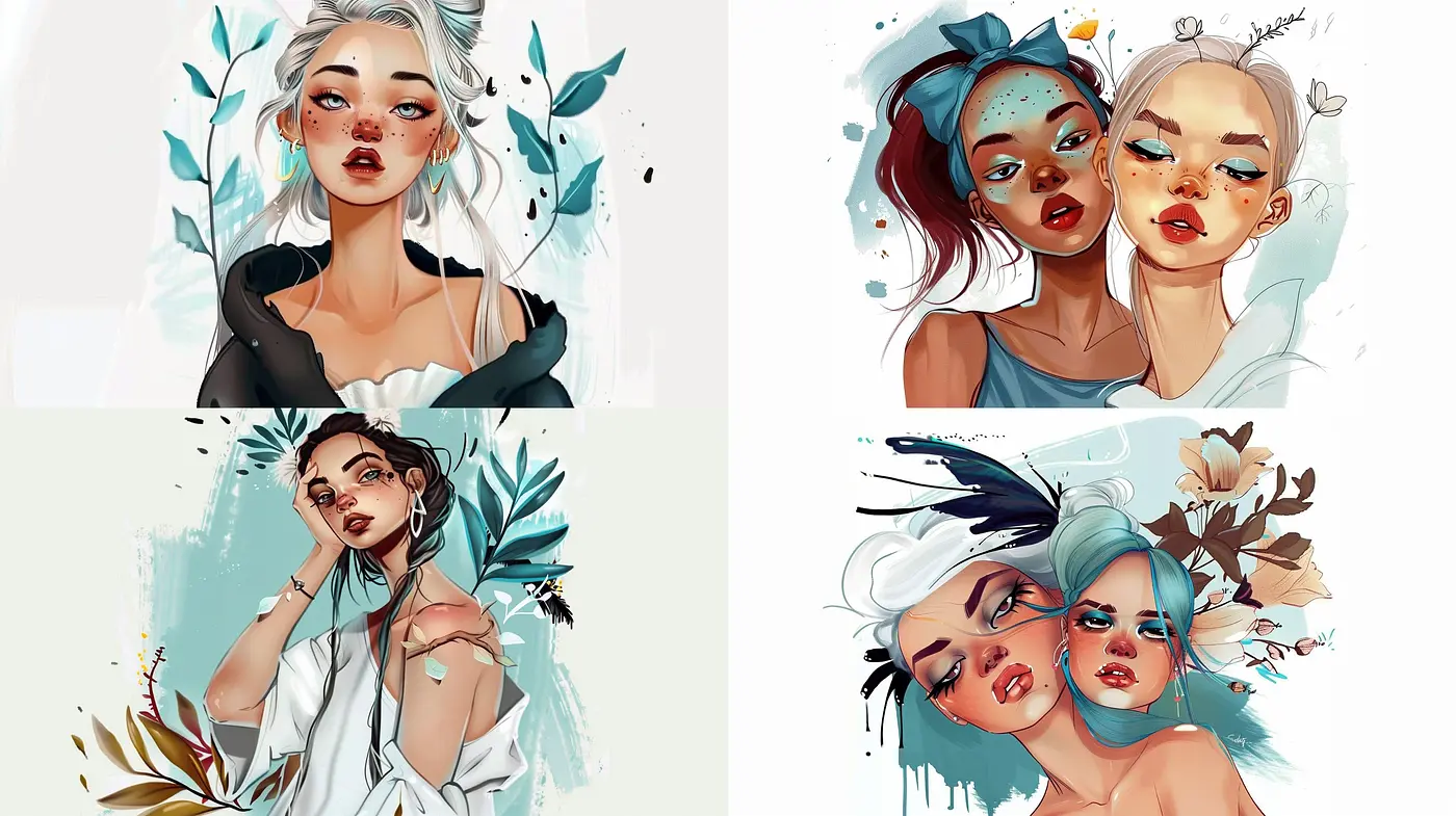 Ethereal Whimsy: Consistent Pastel Harmony in Stylized Portraiture - Midjourney sref style