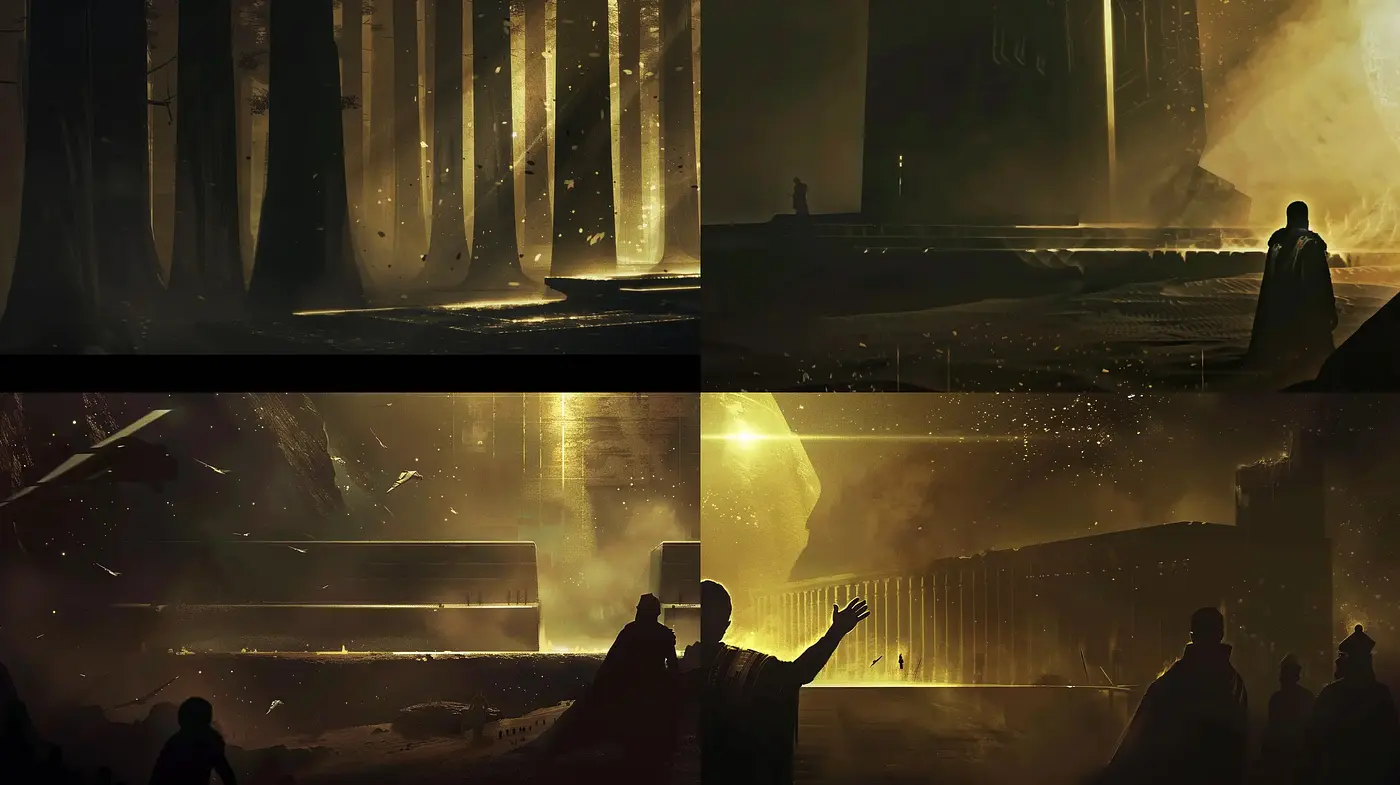 Ethereal Dusk: A Study in Sepia Tones and Atmospheric Perspective - Midjourney sref style