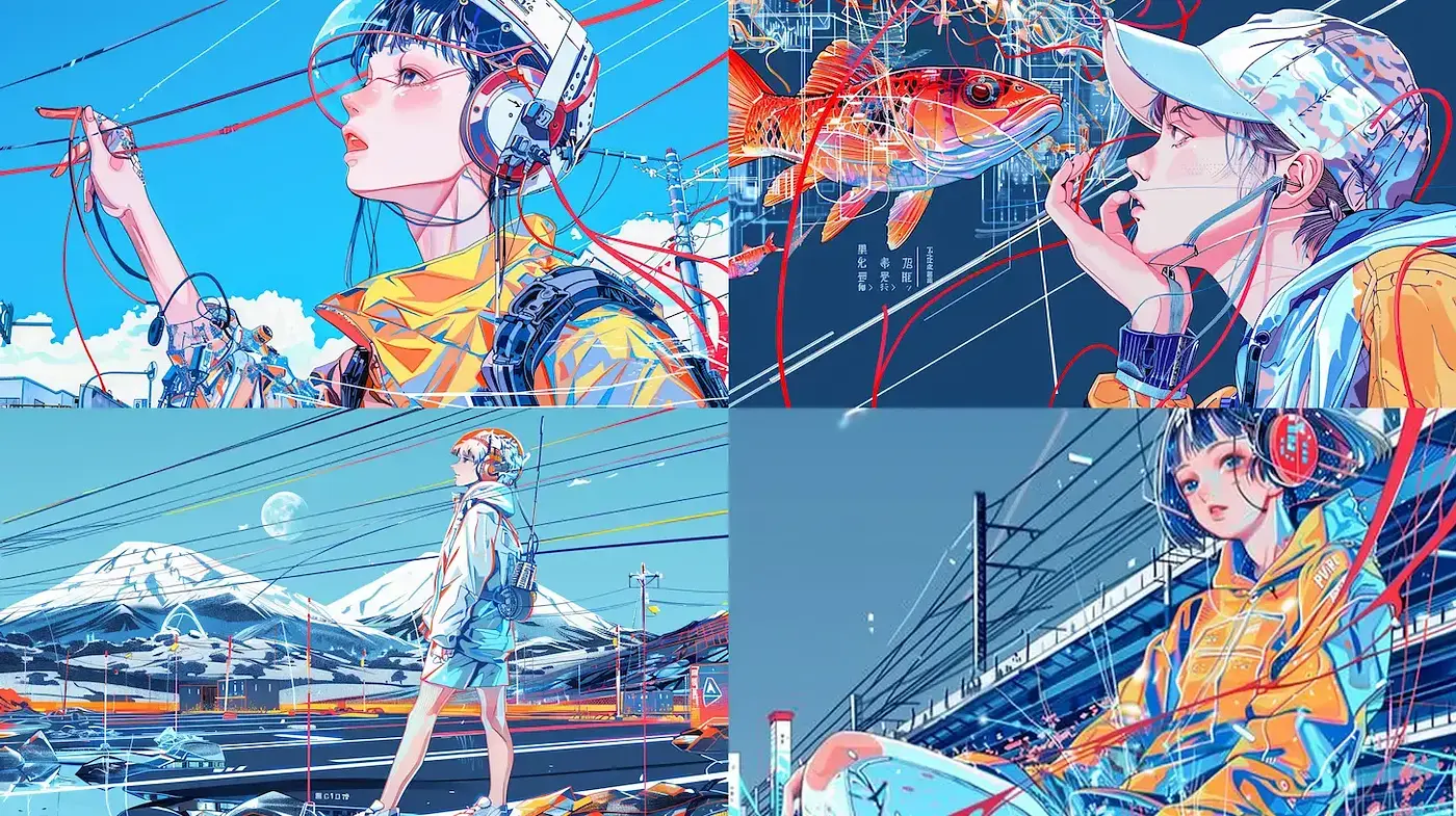 Vibrant Urban Dreamscapes with a Modern Influence - Midjourney sref style