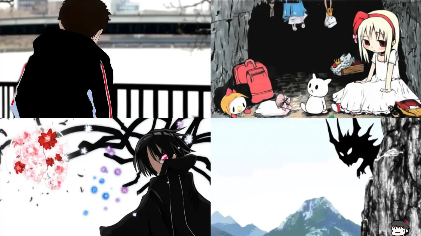 Stylized Anime Fusion with Expressive Brushwork and Splattered Textures - Midjourney sref style