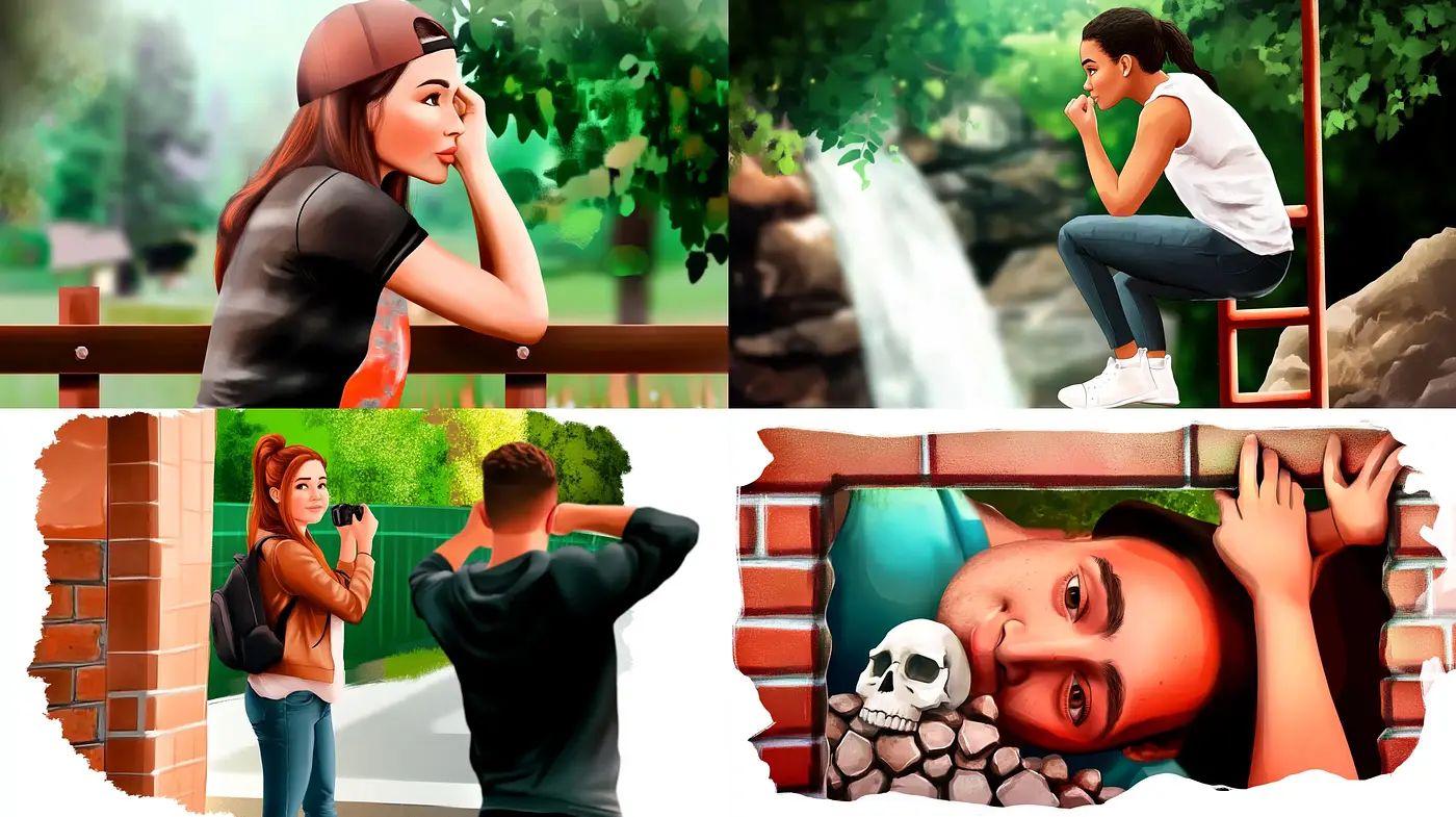 Lush and Vivid Semi-Realistic Digital Artistry - Midjourney sref style