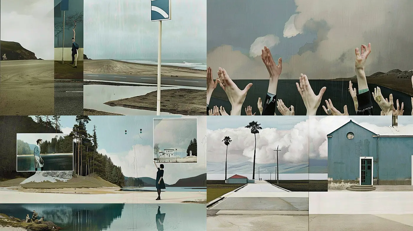 Ephemeral Echoes: The Serene Melancholy of Stylized Surrealism - Midjourney sref style