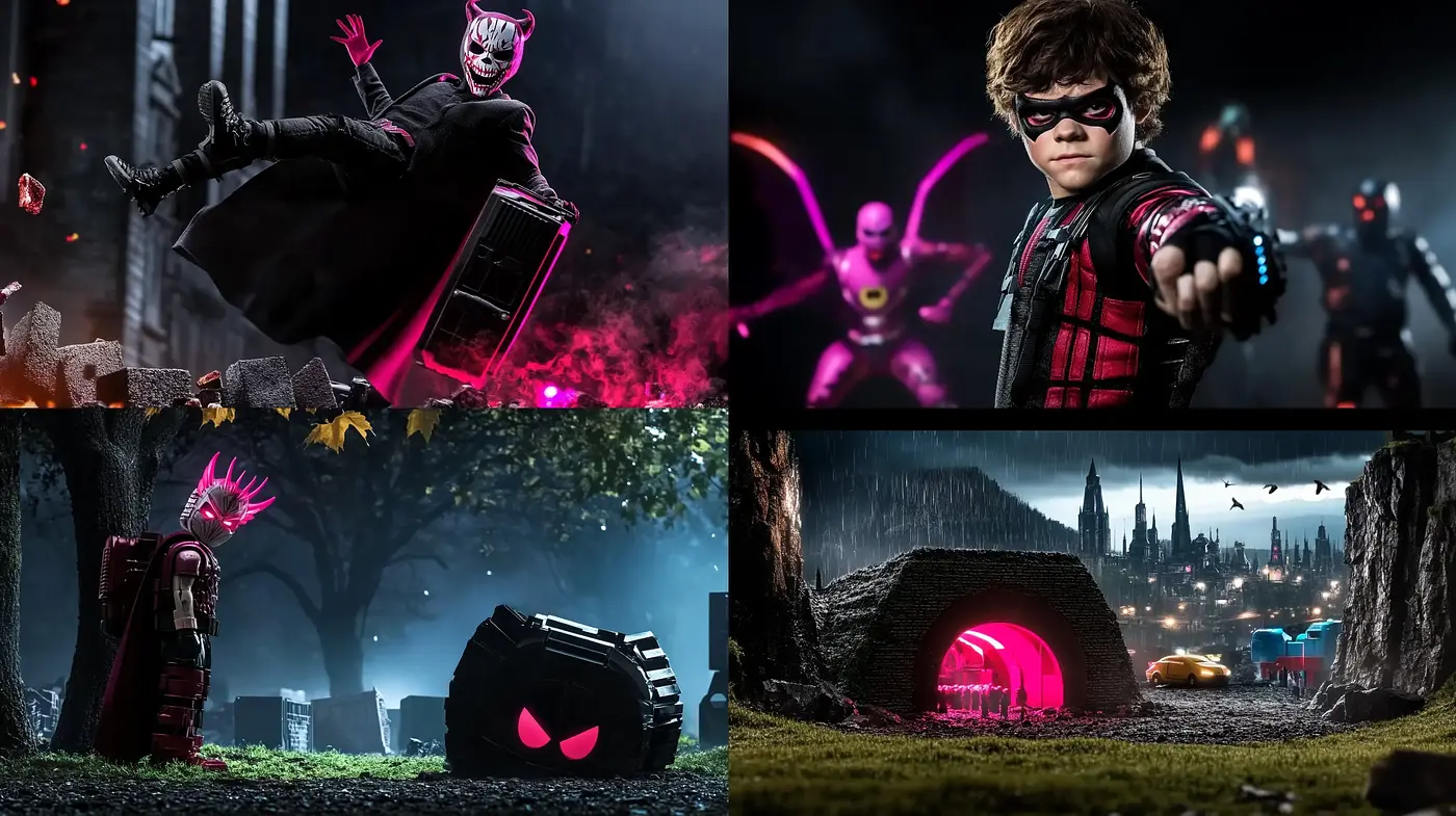 Neon-Noir Fantasy with a Cinematic Flair - Midjourney sref style