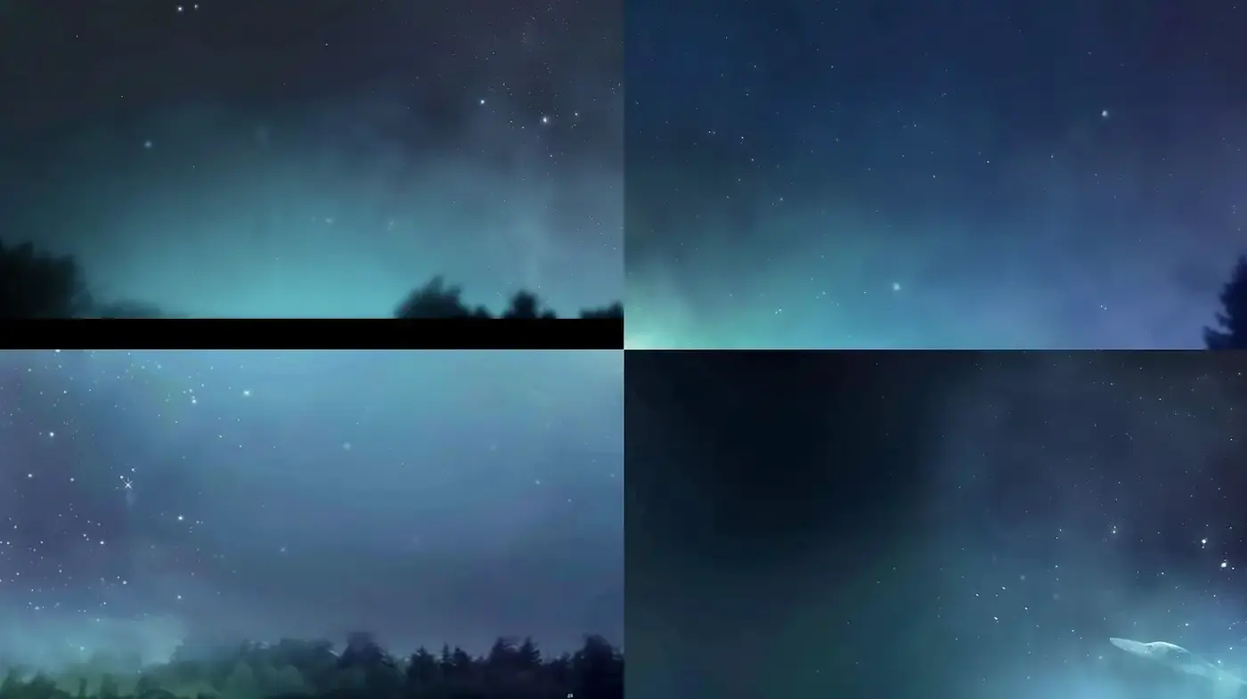 Serene, ethereal nightscapes with a cosmic ambiance - Midjourney sref style